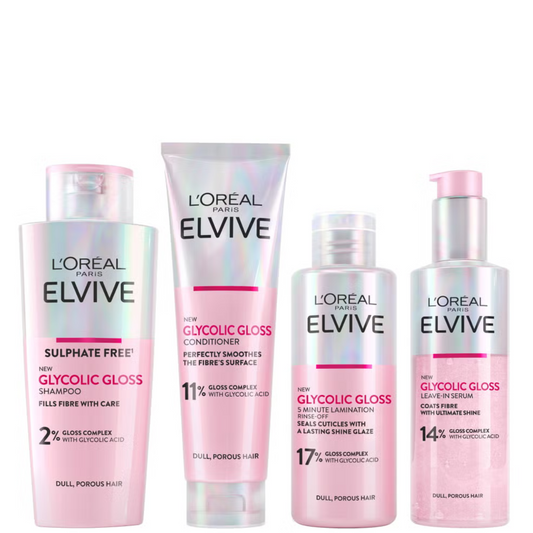 L'Oréal Paris Elvive Glycolic Gloss Glossing Routine for Dull Hair